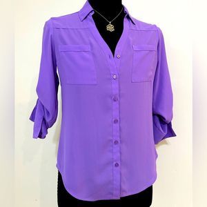 Express - Portofino slim fit Purple Button Down Blouse - perfect condition